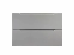 Online Vente-unique Mueble simple lavabo suspendido con columna, 80 cm, STEFANIE Gris