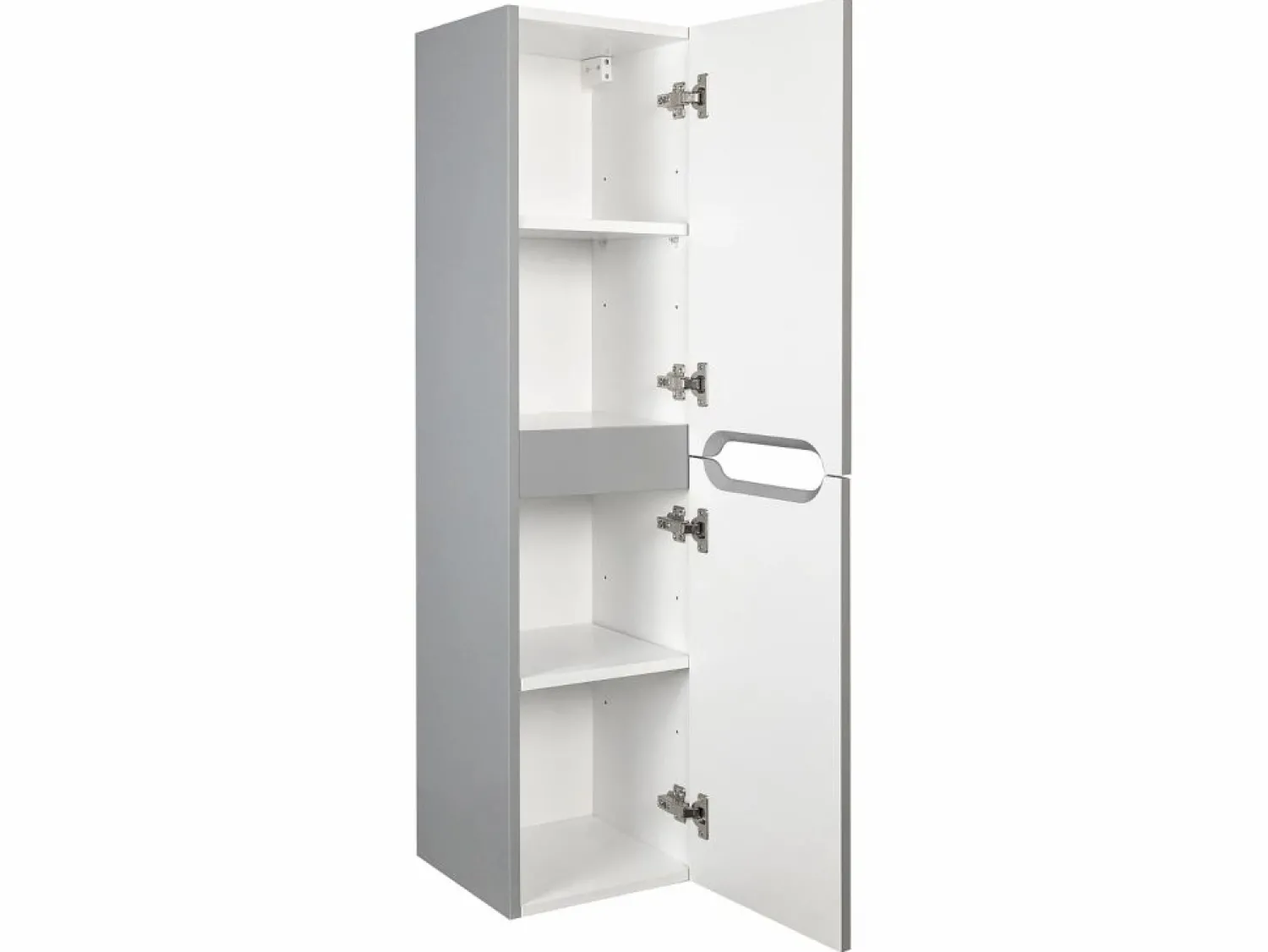 Online Vente-unique Mueble simple lavabo suspendido con columna, 80 cm, STEFANIE Gris