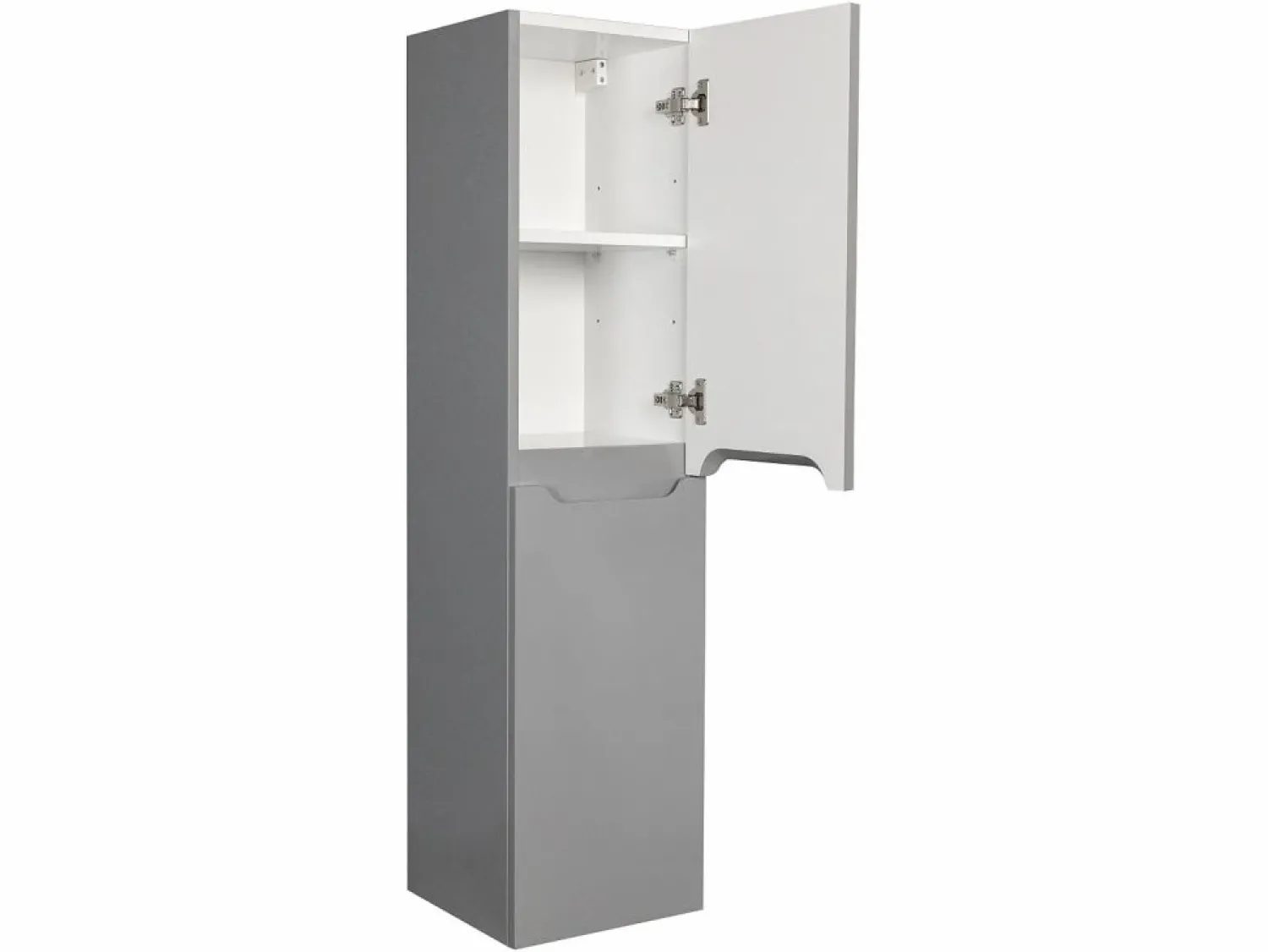 Online Vente-unique Mueble simple lavabo suspendido con columna, 80 cm, STEFANIE Gris