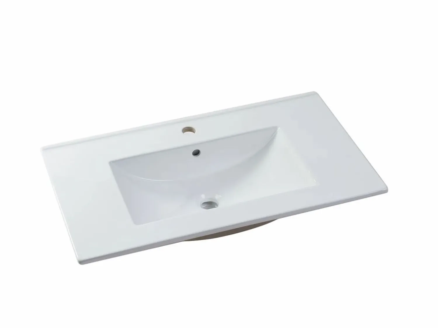 Online Vente-unique Mueble simple lavabo suspendido con columna, 80 cm, STEFANIE Gris
