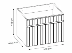 Vente-unique Mueble suspendido rayado, 60 cm, SATARA