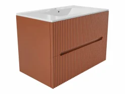 Vente-unique Mueble suspendido con lavabo , Ancho 80 cm, PAVANI