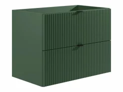 Sale Mueble suspendido para lavabo estriado mate, color mate, An80 cm, ZEVINI Mueble De Lavabo