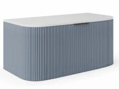 Vente-unique Mueble suspendido para lavabo rayado - mate - 100 cm - LOMERI