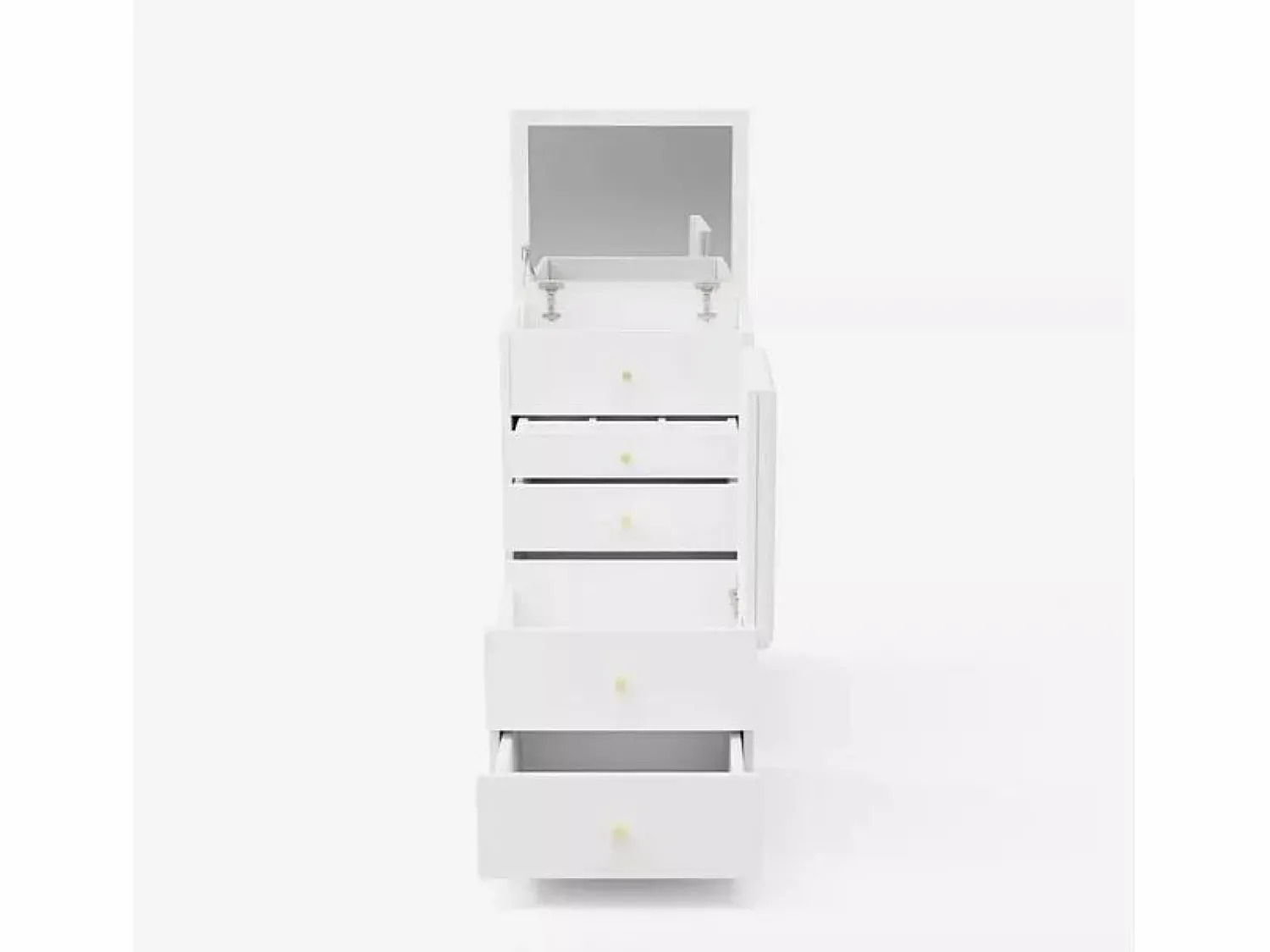 Hot LLB Mueble tocador maquillaje espejo mesilla ahorra espacio Deva Blanco