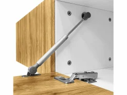 ModernLuxe Mueble TV 220×30×63,4 cm - diseño en dos módulos - aspecto madera - blanco + natural