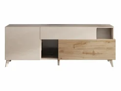 Online Calicosy Mueble TV 2 puertas, 1 cajón y 2 nichos L180 cm - MALA Crema