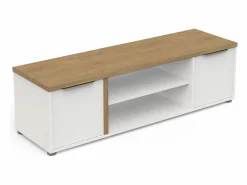 Calicosy Mueble TV ACCESS - 2 Puertas + 1 Nicho - Roble Hamilton y - 134,8 x 39,6 x 39,1 cm