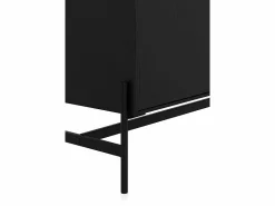 Mueble TV chapado en madera de fresno color con puertas en natural