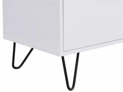 Clearance Mueble TV con 2 cajones de MDF y acero - y negro - ABUJA Mueble Tv