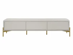 Online Vente-unique Mueble TV con 3 cajones de MDF - y dorado - LYBAKA Beige