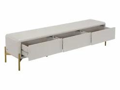 Online Vente-unique Mueble TV con 3 cajones de MDF - y dorado - LYBAKA Beige