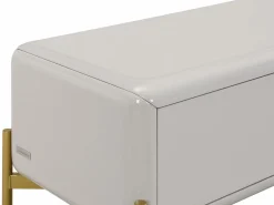 Online Vente-unique Mueble TV con 3 cajones de MDF - y dorado - LYBAKA Beige
