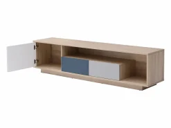 Mueble TV con 1 puerta, 2 cajones y 1 estante - Multicolor - FILUTIA Mueble Tv