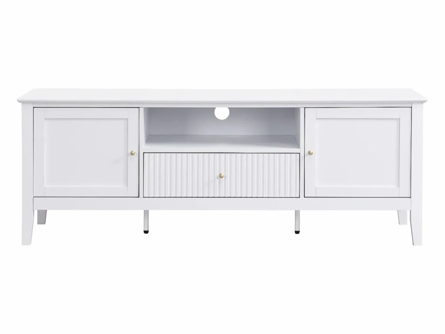 Discount Mueble TV con 2 puertas, 1 cajón y 1 estante de MDF - - NARIVA Mueble Tv