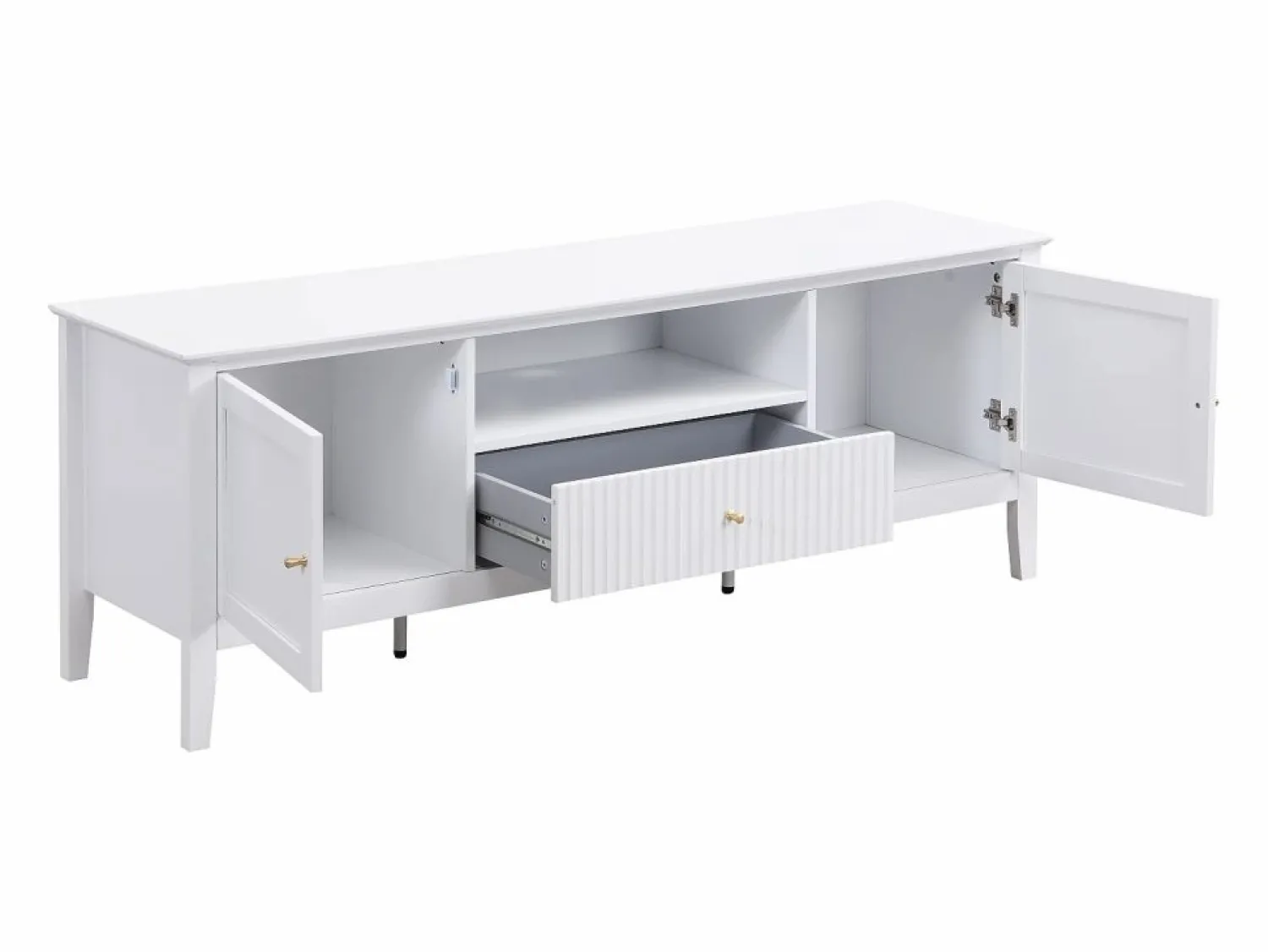 Discount Mueble TV con 2 puertas, 1 cajón y 1 estante de MDF - - NARIVA Mueble Tv