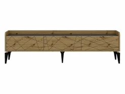 Best Mueble TV con 3 puertas - Natural y antracita - MONALIA Mueble Tv