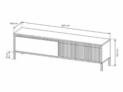 Discount Vente-unique Mueble TV con 2 puertas en MDF - Color: - NURSEMA Beige