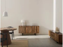 Sale Mueble TV de 2 puertas y 2 cajones de madera maciza de mango Mueble Tv