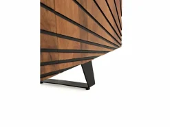 Mueble TV de 2 puertas y 2 cajones de madera maciza de mango Marru00f3n