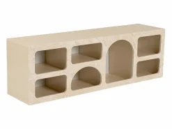 New Mueble TV de diseño con 7 huecos - Efecto mármol - LUELA Mueble Tv