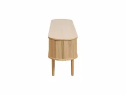 Sale Mueble TV de roble claro con almacenaje y 2 puertas correderas 180 cm EPIC Mueble Tv