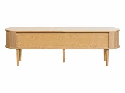 Sale Mueble TV de roble claro con almacenaje y 2 puertas correderas 180 cm EPIC Mueble Tv