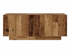 Clicnbuy Mueble TV luces LED madera ingeniería envejecida 200x35x40 cm