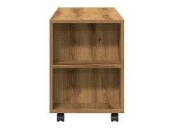 Outlet Mueble TV ruedas madera ingeniería roble artisan 102x34,5x43cm Mueble Tv