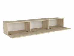 Online Mueble TV suspendido con 3 puertas - Efecto travertino - VIKILA Mueble Tv