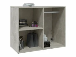 vidaxl Mueble vestidor madera contrachapada hormigón 80x40x65 cm