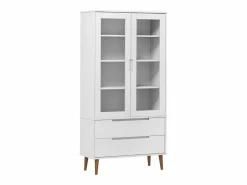 Clicnbuy Mueble vitrina MOLDE madera maciza de pino 90x35x175 cm