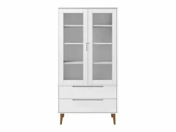 Clicnbuy Mueble vitrina MOLDE madera maciza de pino 90x35x175 cm