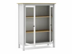Mueble vitrina para comedor modelo Miguel 2 puertas acabado /roble, 40cm(fondo) 110c Vitrina