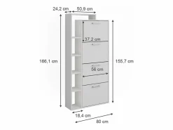Vicco Mueble zapatero 80x24.2x166.1 orlando