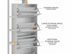 Vicco Mueble zapatero 80x24.2x166.1 orlando