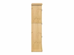 Outlet Mueble zapatero Corona madera maciza de pino 99x32x138 cm ES159669 Zapatero