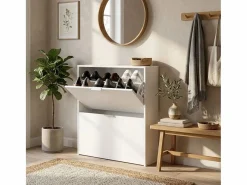 Clearance Mueble zapatero de 2 puertas abatibles - L75 cm Zapatero|Mueble De Almacenaje