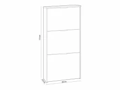 Mueble zapatero de 3 puertas abatibles - L60 cm Zapatero|Mueble De Almacenaje