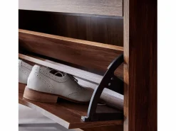 Online Sweeek Mueble zapatero de madera de nogal con 3 puertas nogal Marru00f3n