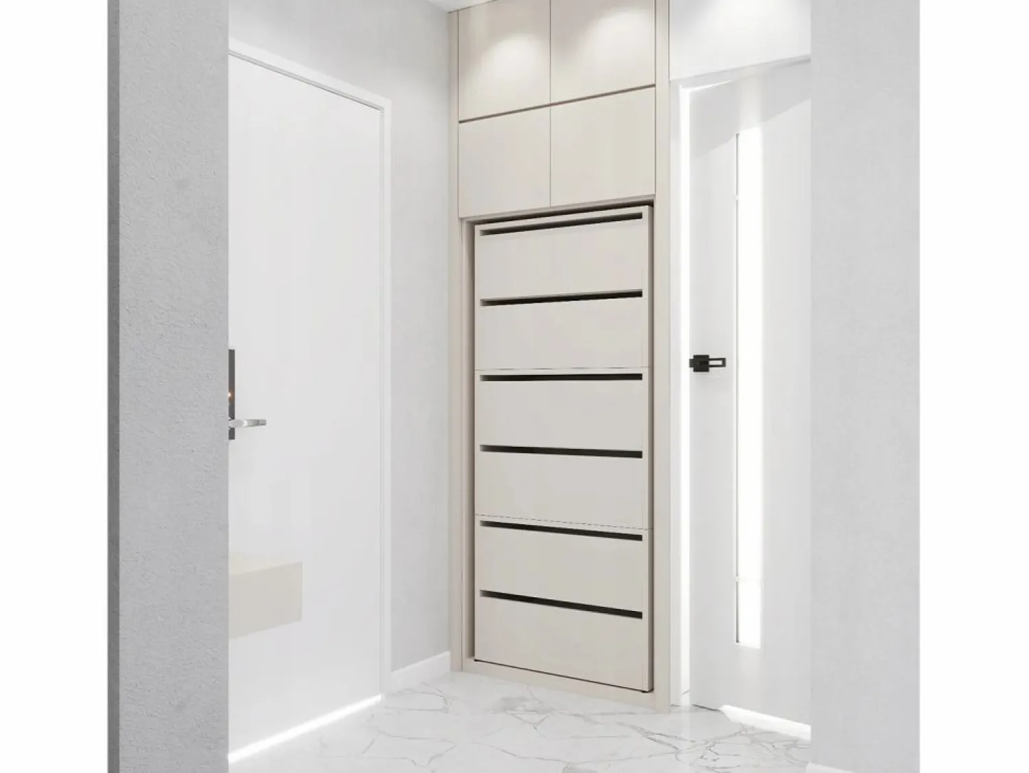 Mueble Zapatero Estrecho Cachemira 60x36x150cm – Estantería para 15 pares, Almacenamiento para la Entrada