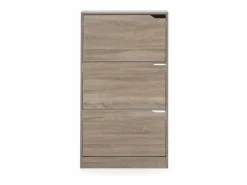 VS Venta-stock Mueble Zapatero Ángel 3 Puertas Color Roble, para 18 Pares