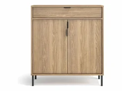 Herdasa Mueble zapatero/armario - A89cm x L90cm x P29cm roble dorado - Alice