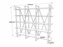 Concept-Usine Muebles de estanterías de madera y metal ASTORIA