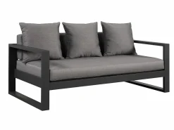 Online MYLIA Muebles de salón para jardín : un sofá de 3 plazas, 2 sillones, una mesa de centro - antracita - MOLOKAI Gris antracita
