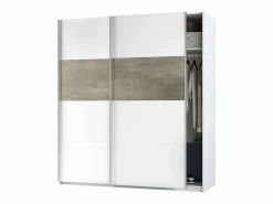 Discount Muebles Dorm. Ethna Estilo Nórdico y Roble 160 cm Blanco