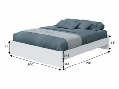 Discount Muebles Dorm. Ethna Estilo Nórdico y Roble 160 cm Blanco