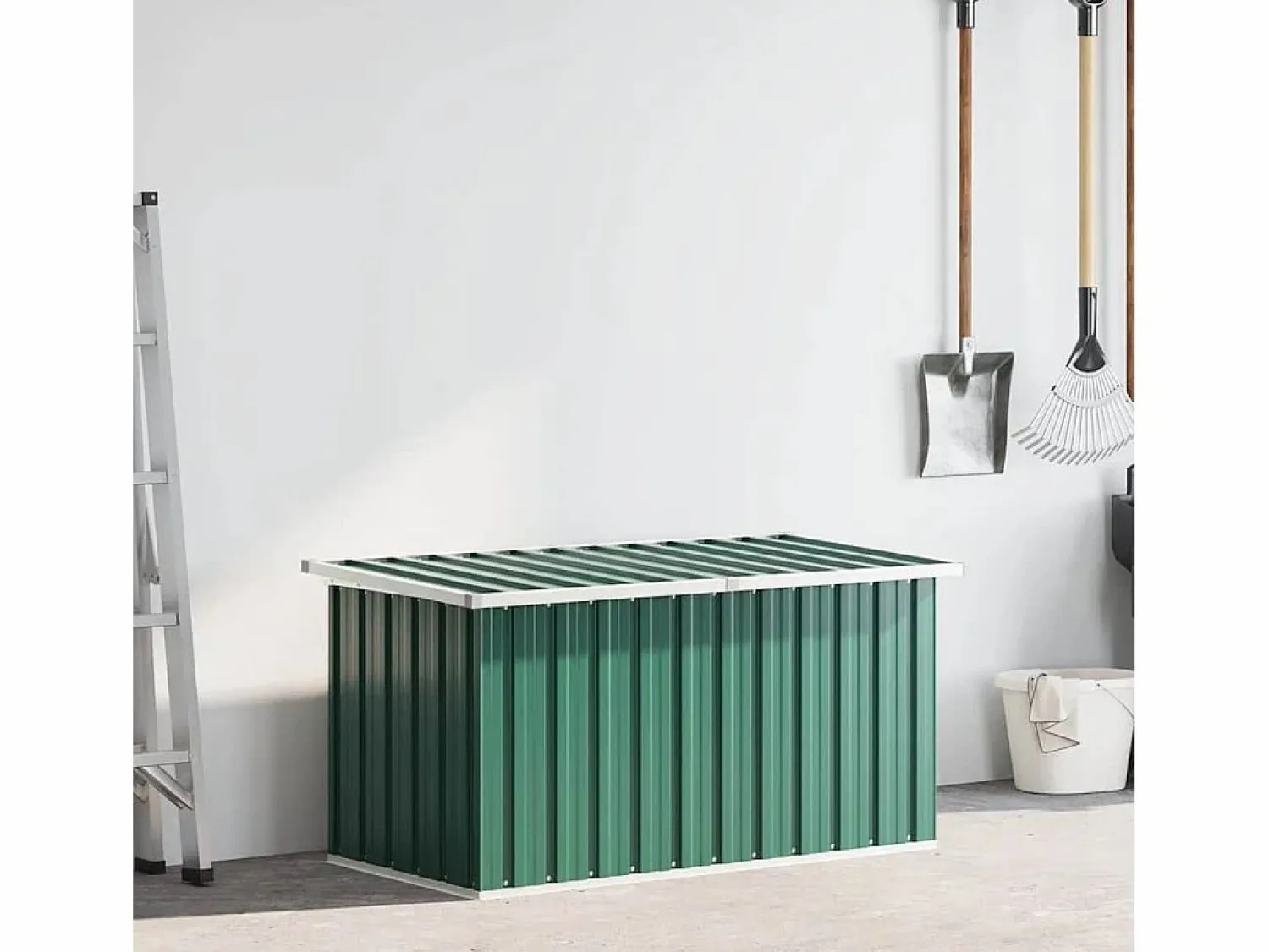 Outlet Garden Furniture Nancy Caja de almacenamiento para jardín 129x67x65 cm Verde
