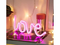 Sale Ledkia Neón LED Love con Batería Rosa