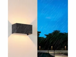 Online 2 Aplicaciones LED para Muro Negras IP65, Luz Blanca Caliente Ajustable G9, para Salón, Jardín, Terraza Iluminación Exterior